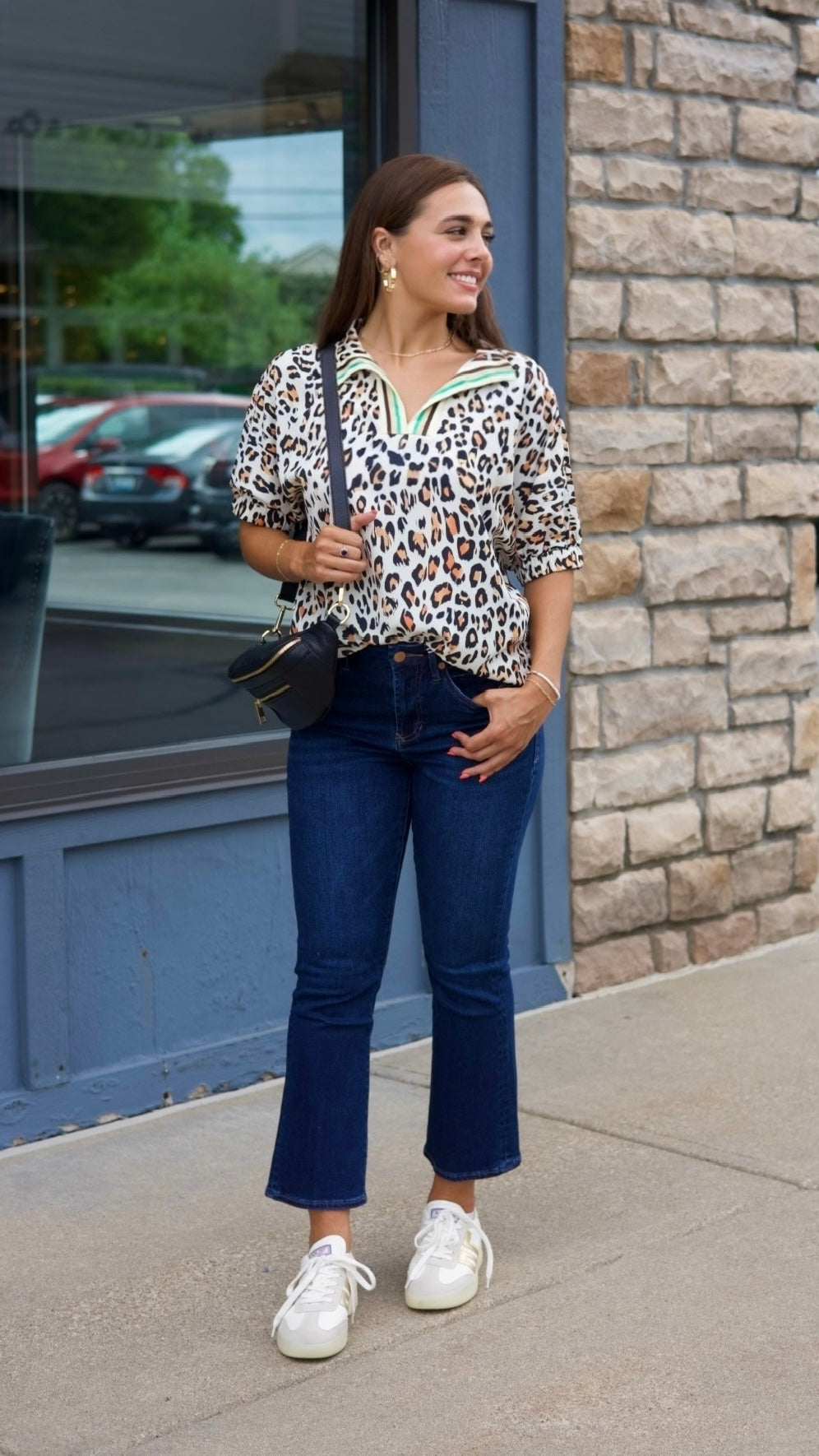 Lydia Wild Leopard Colorful Blouse