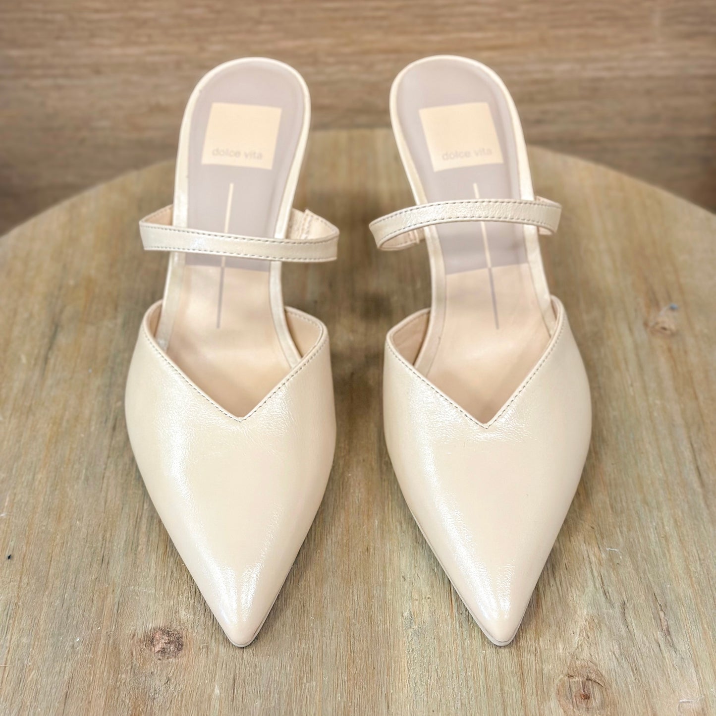 Dolce Vita Kanika Heel - French Vanilla Crinkle Patent