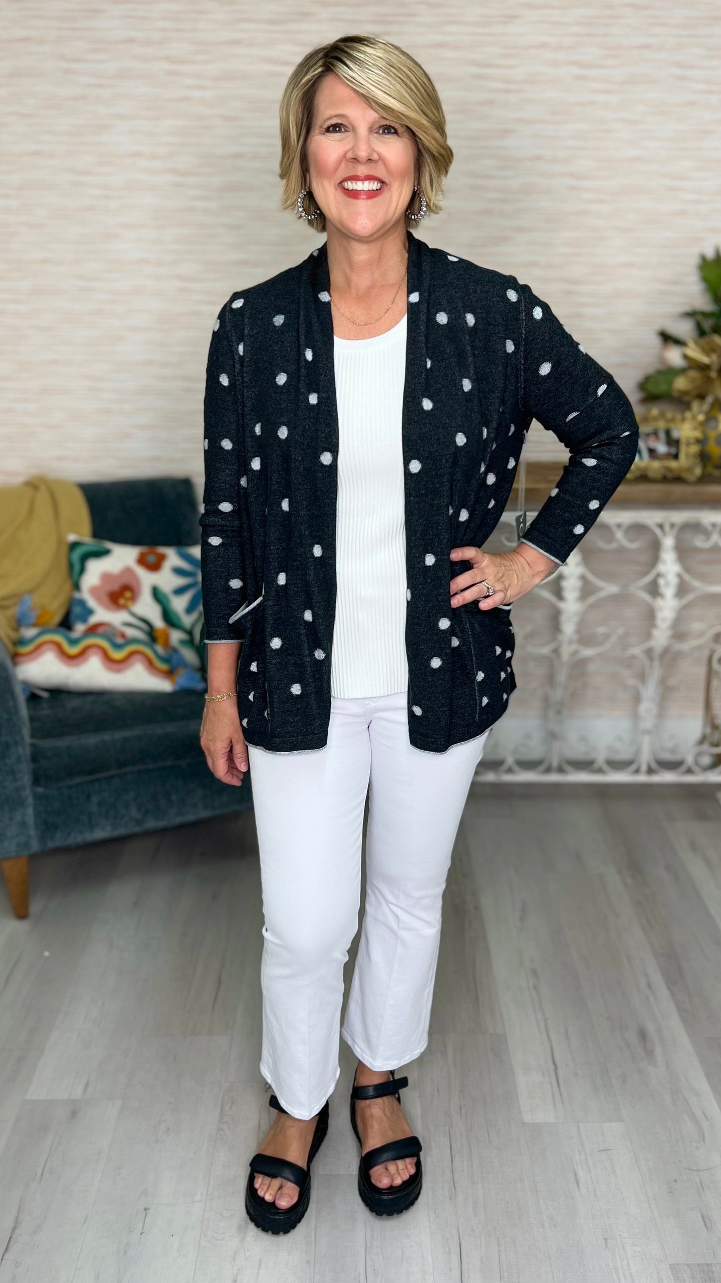 Habitat Dotty Cardigan - Black