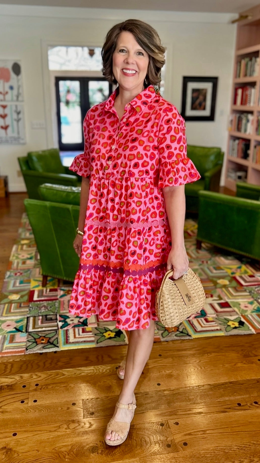 Ivy Jane Pink Spotted Leopard Dress