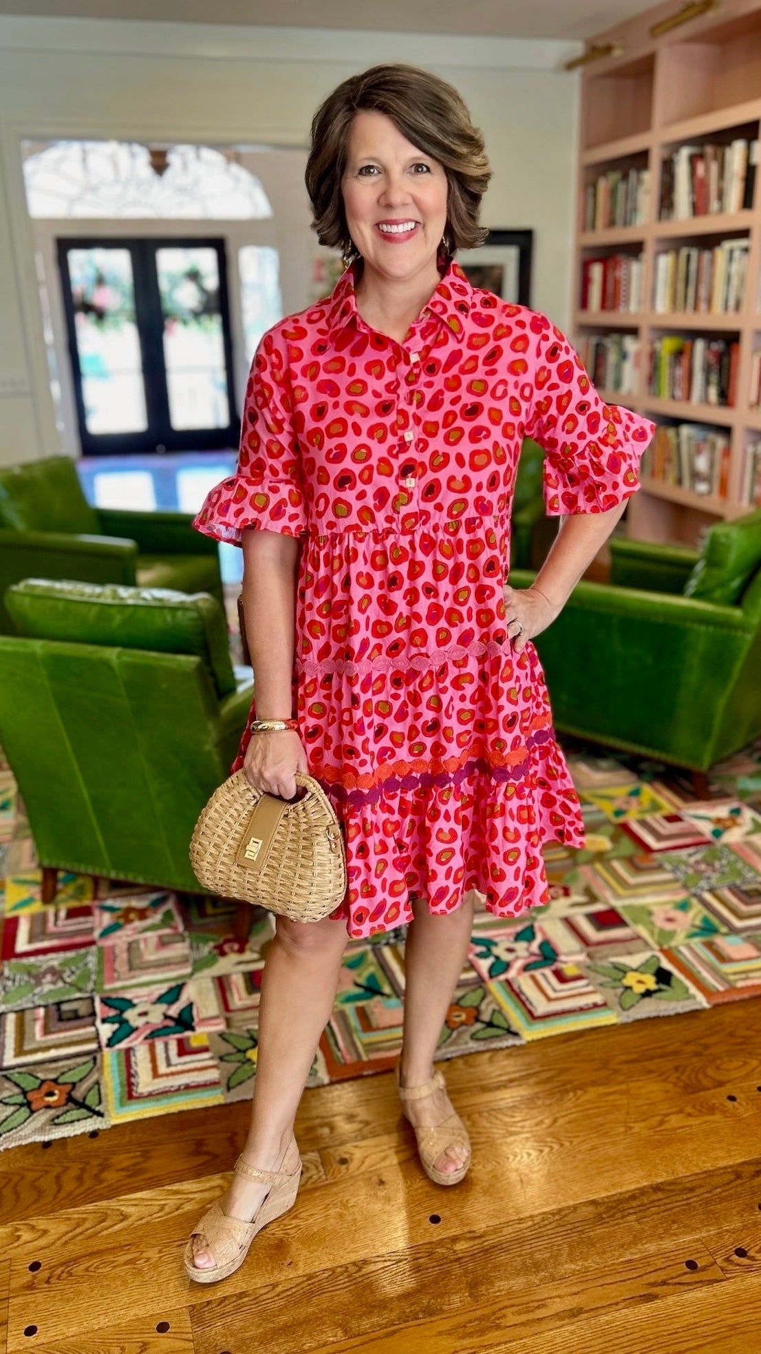 Ivy Jane Pink Spotted Leopard Dress