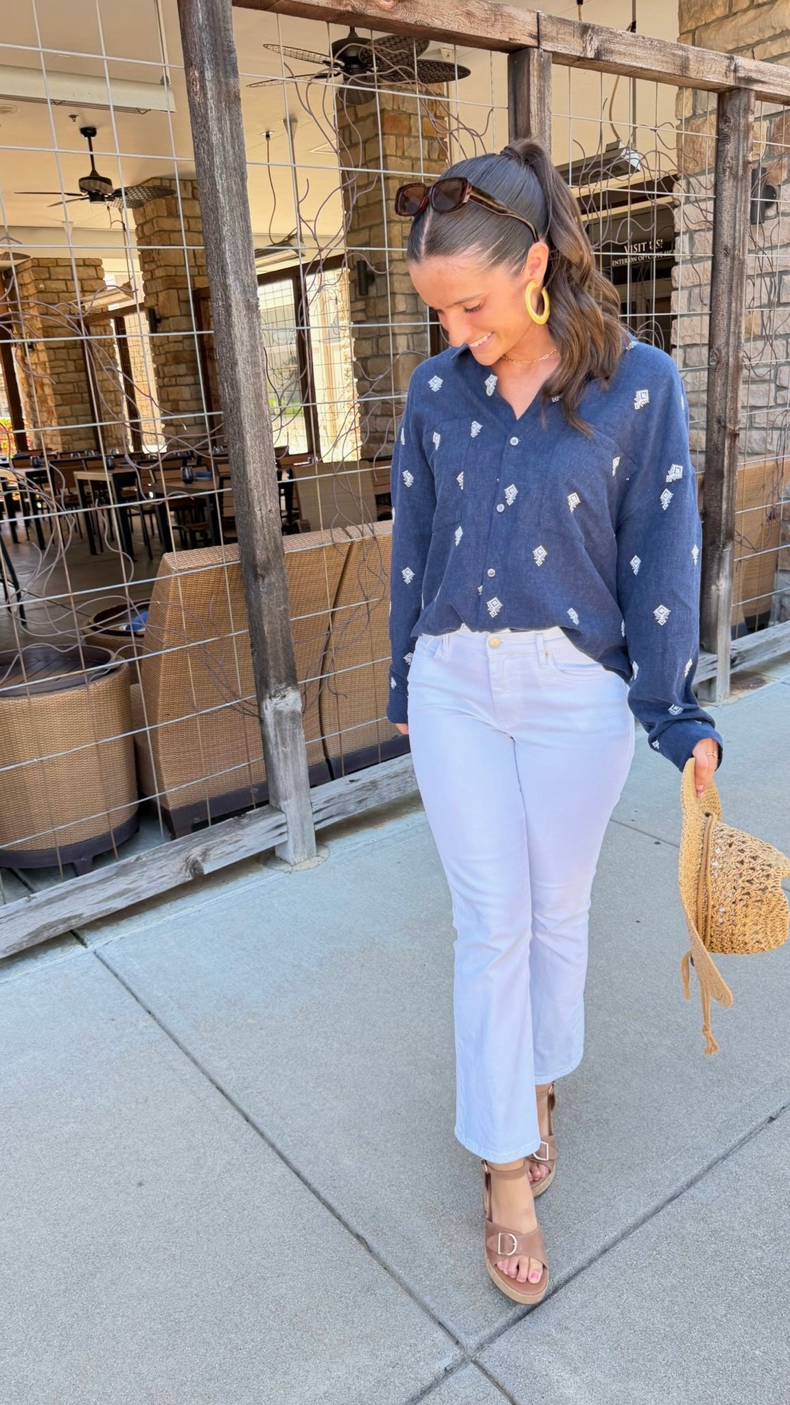 Dear John Adrianna Top - Navy