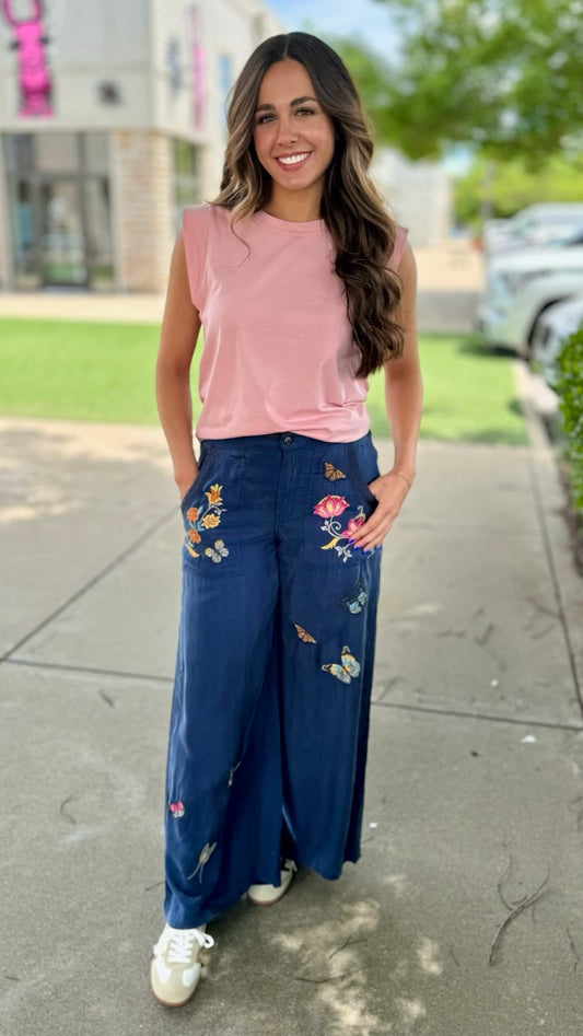 Johnny Was Moesly Pant - Borboleta