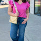 Another Love Petal Sleeve Tee - Pink