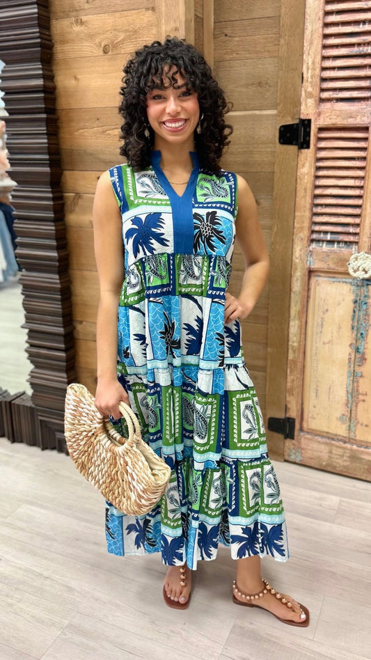 Angelika Midi Dress - Lagoon