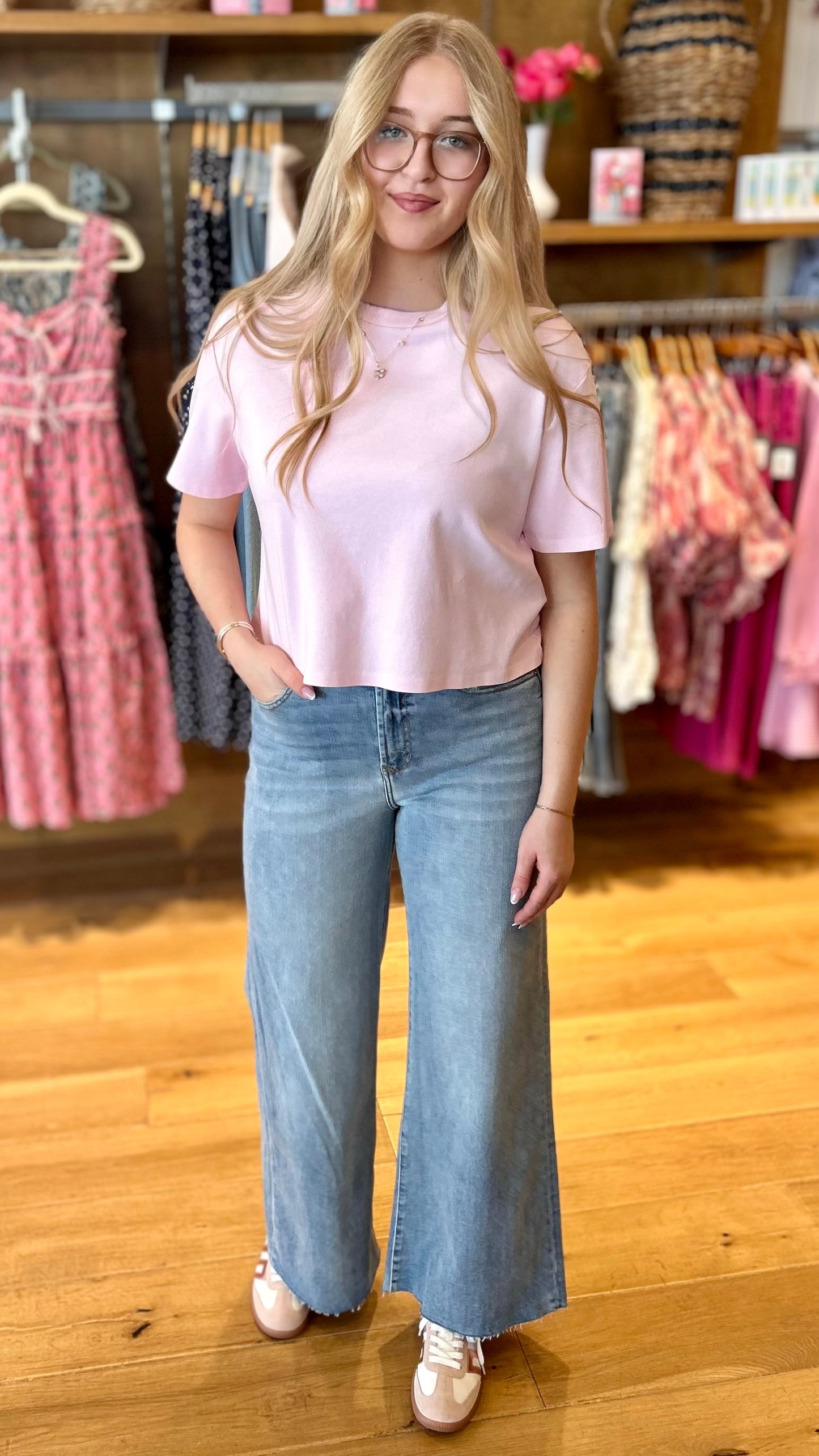 Dear John Maddox Crew Neck - Pink A Boo