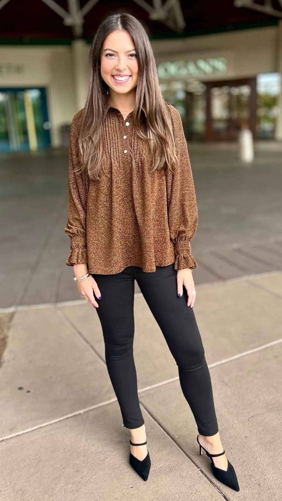 Emily McCarthy Charlotte Top - Gold