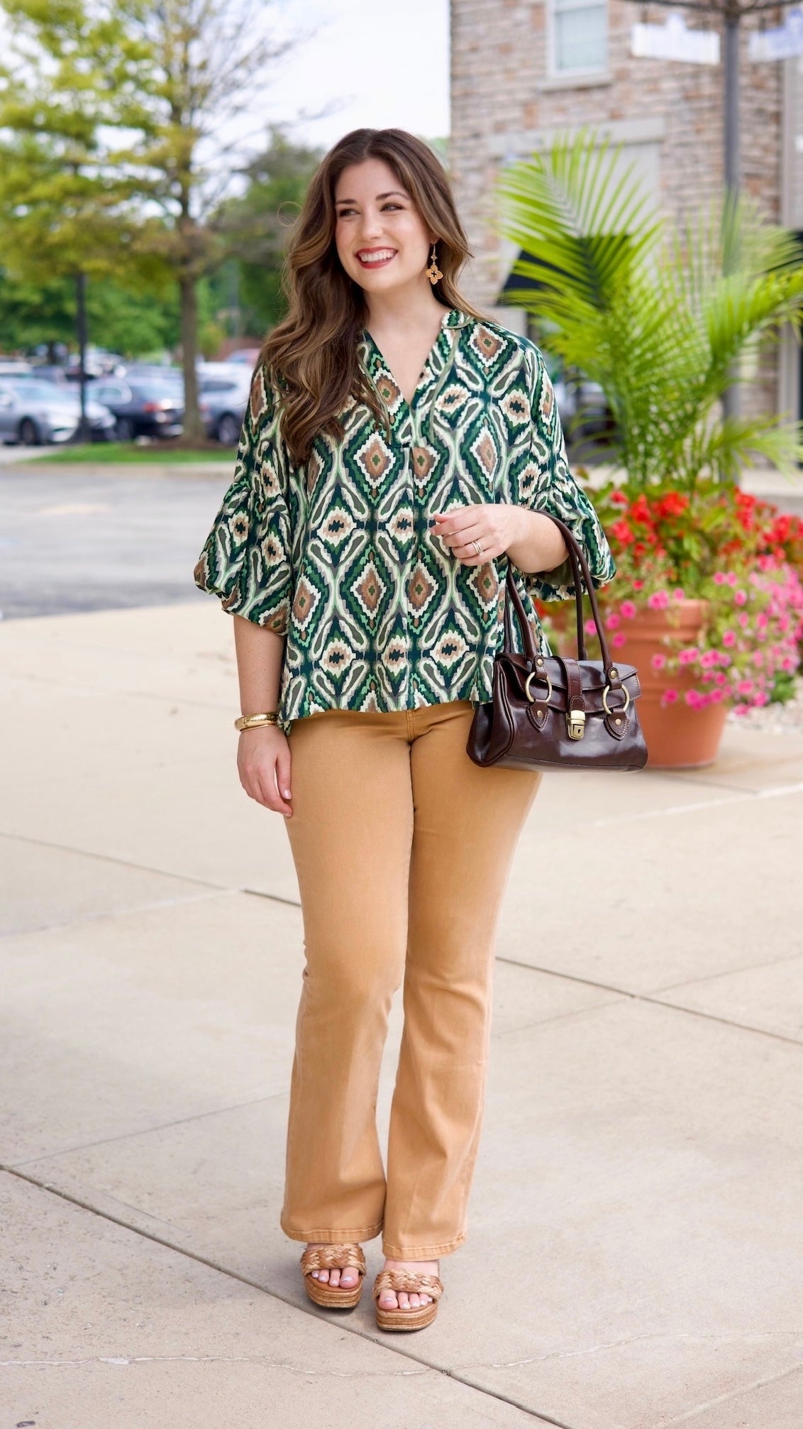 Giselle Diamond Green Top