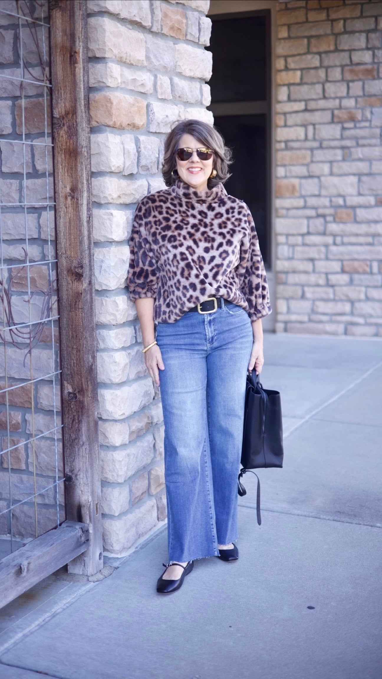 Ivy Jane Leopard Fur Popover
