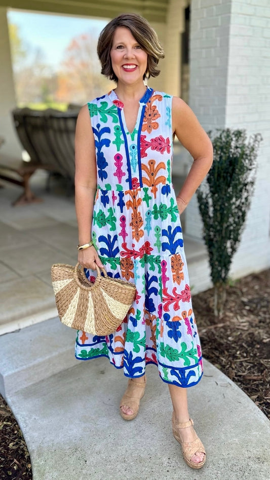 Olivia Midi Dress - White