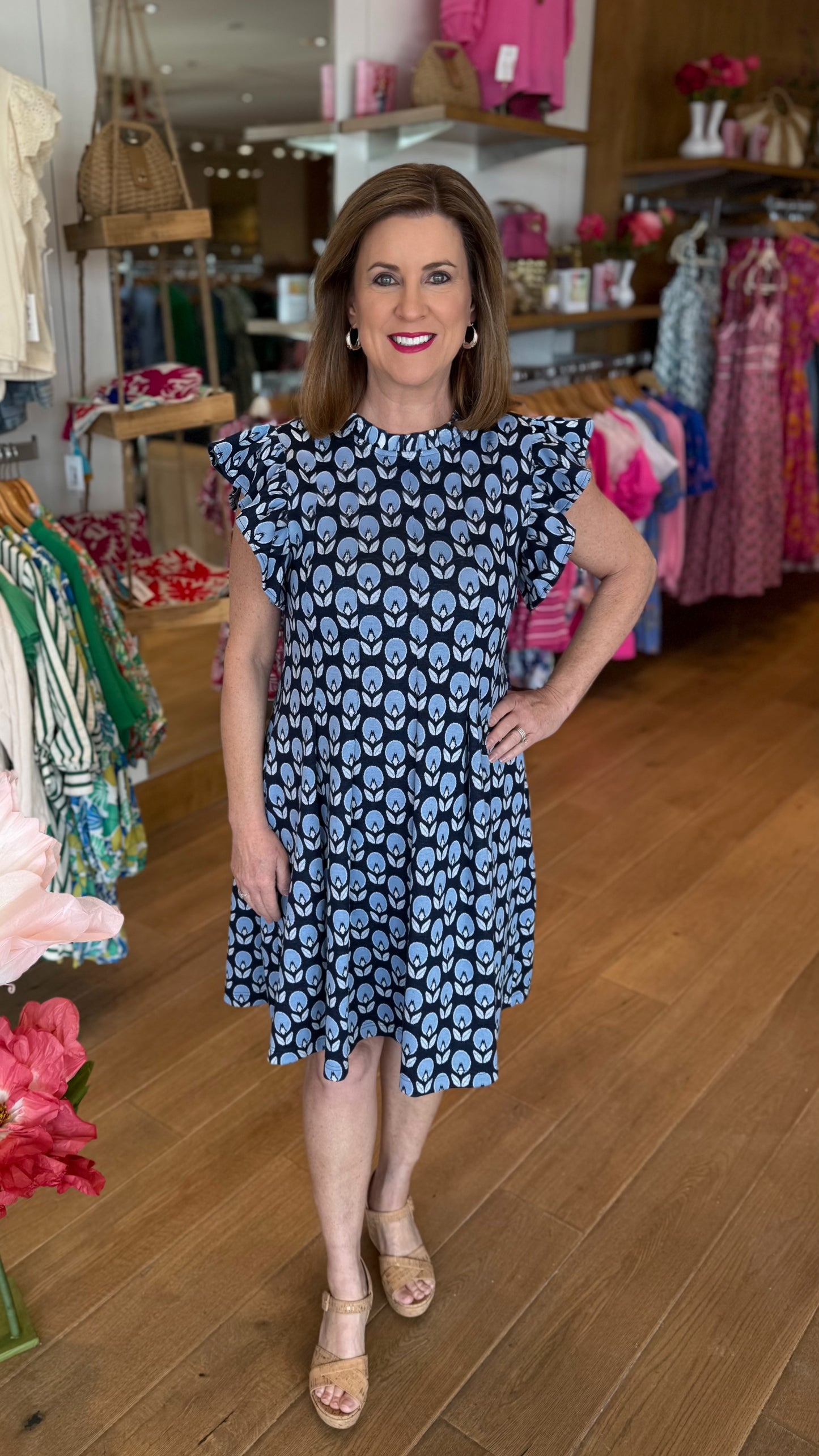 Ivy Jane Knit & Tucked Dress - Tulip