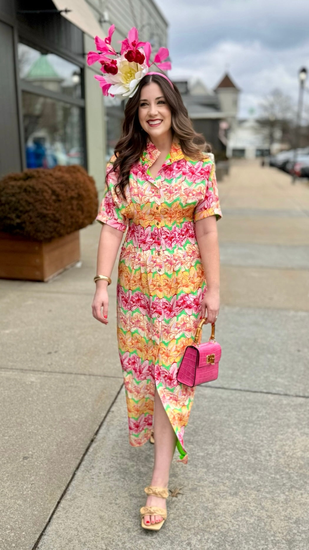 Emily McCarthy Georgia Dress - Azalea