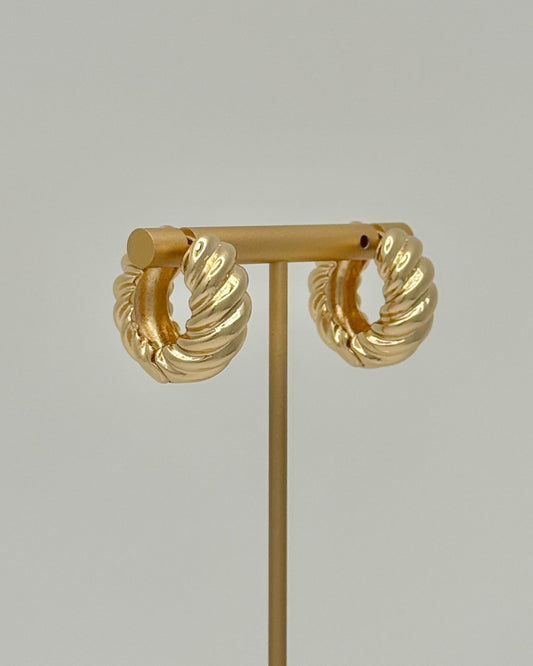 Twisted Gold Hoops