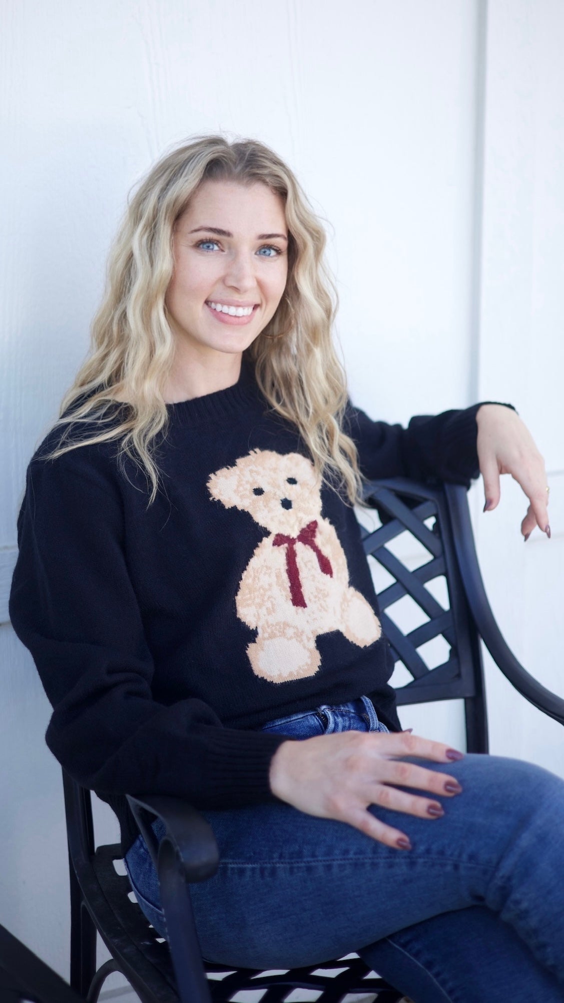 Teddy Bear Sweater - Black