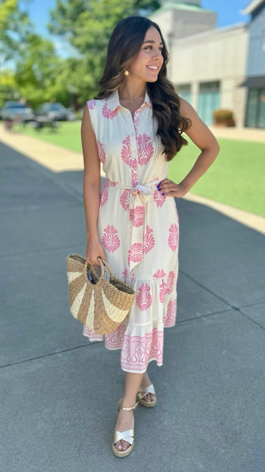 Taelynn Floral Dress - Ivory