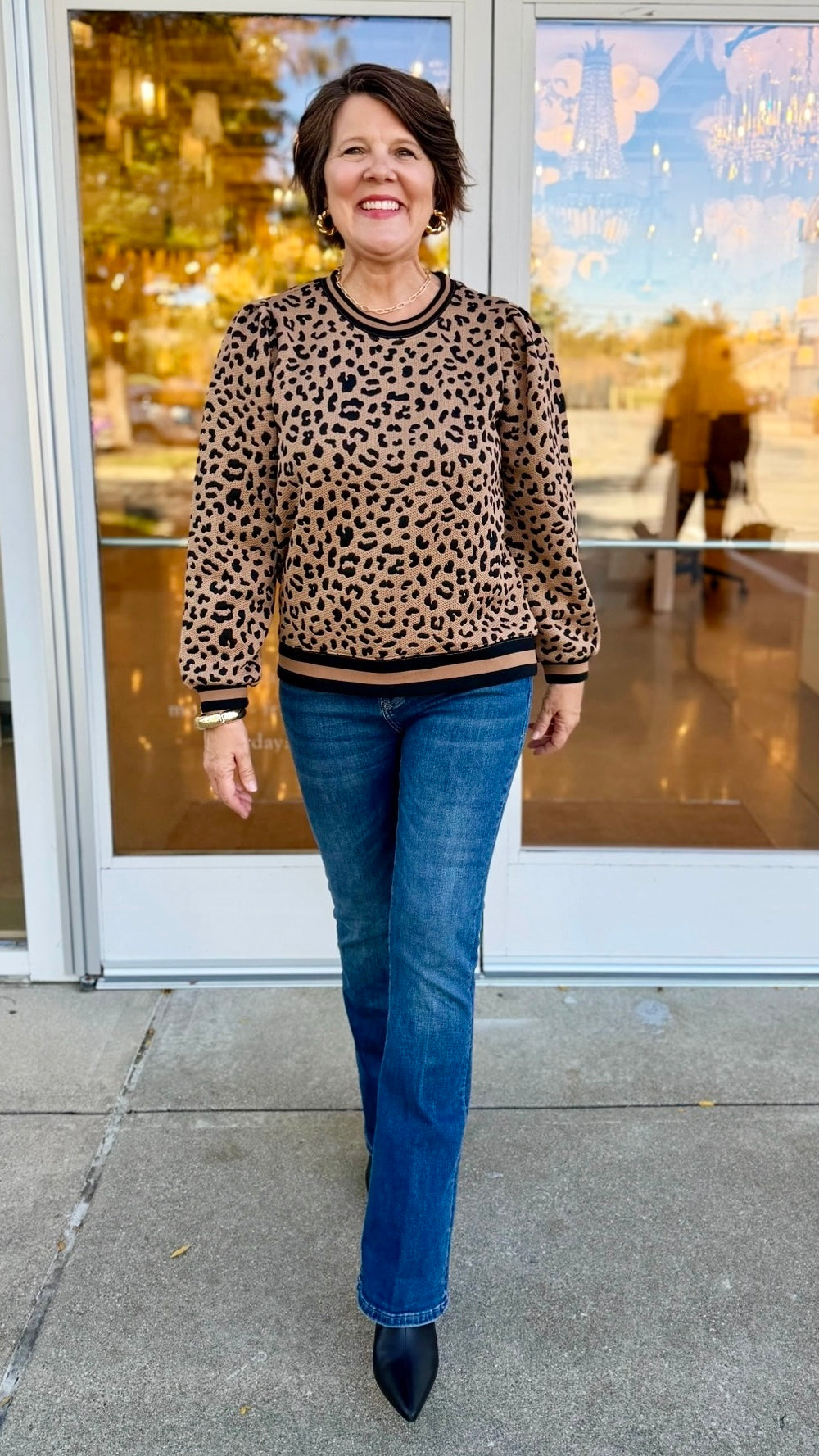 Brigitte Animal Print Pullover