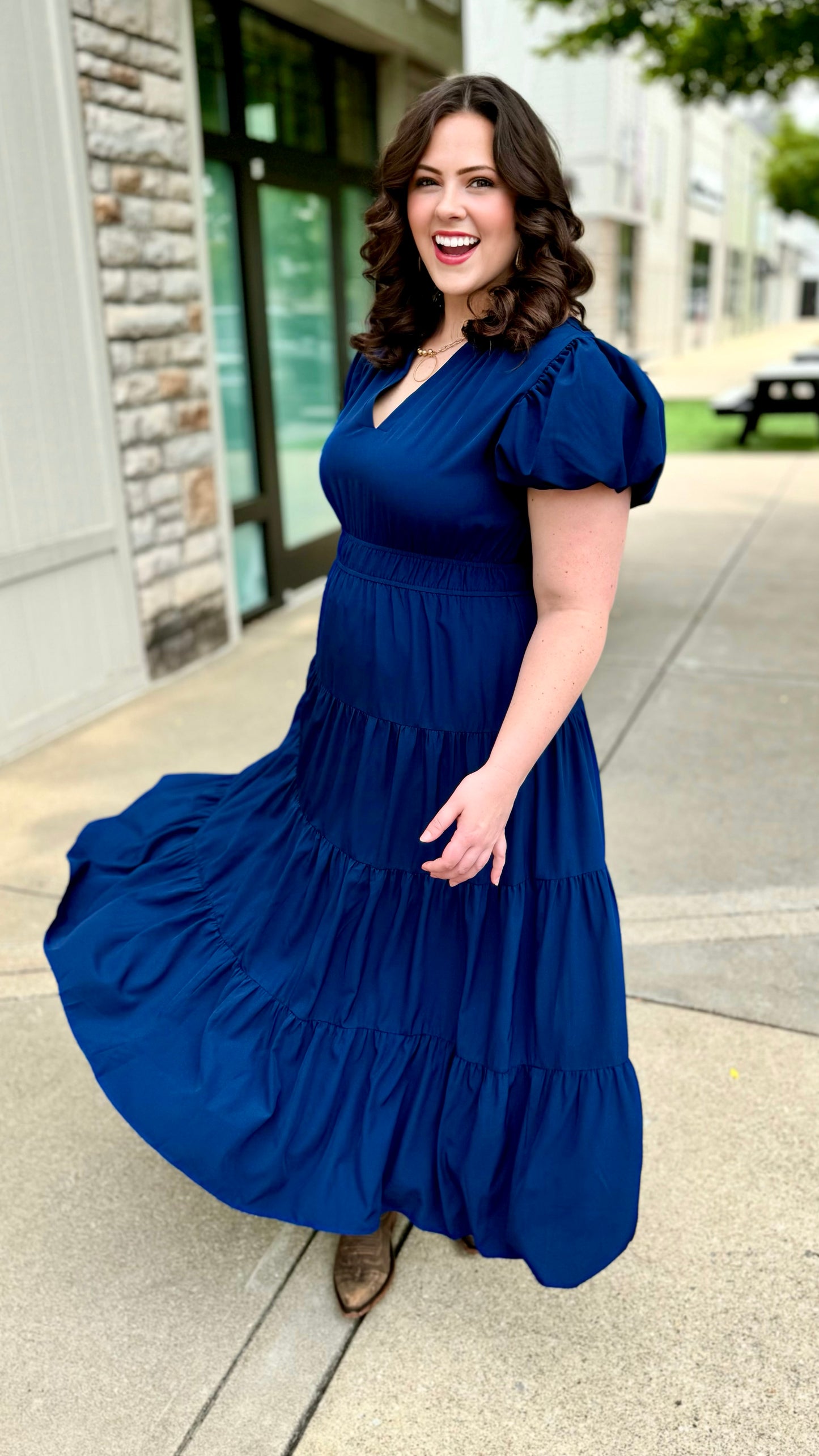 Classic Covington Maxi Dress - Navy