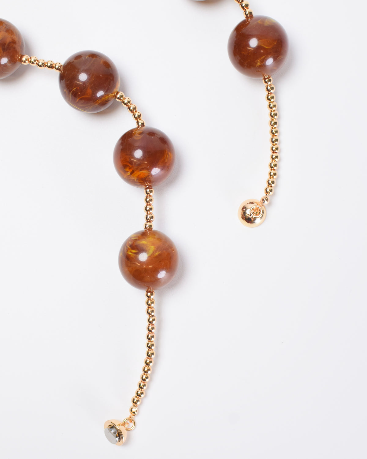 Round Bead & Gold Necklace