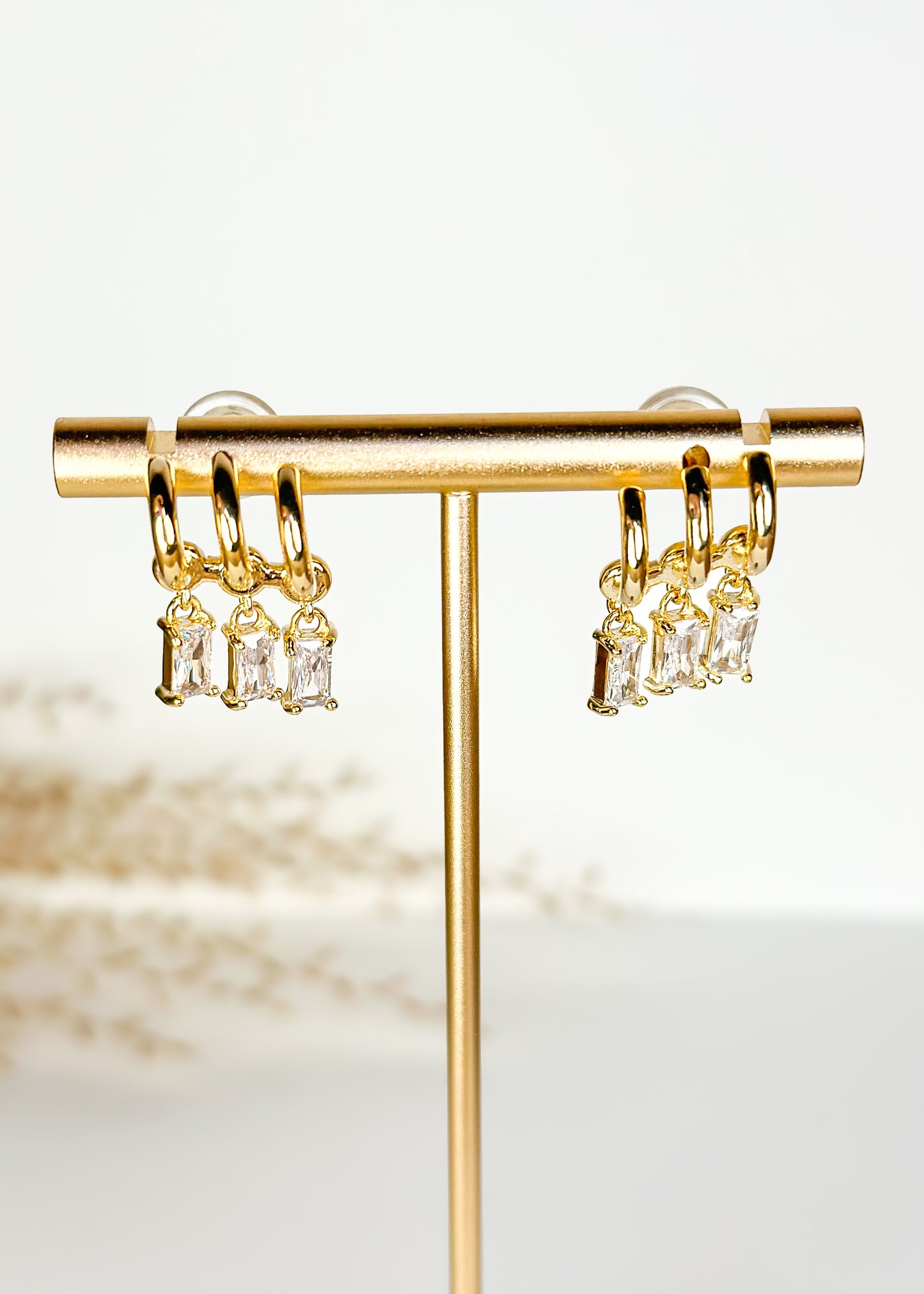 Thank Heaven Diamond Drop Earrings - Gold