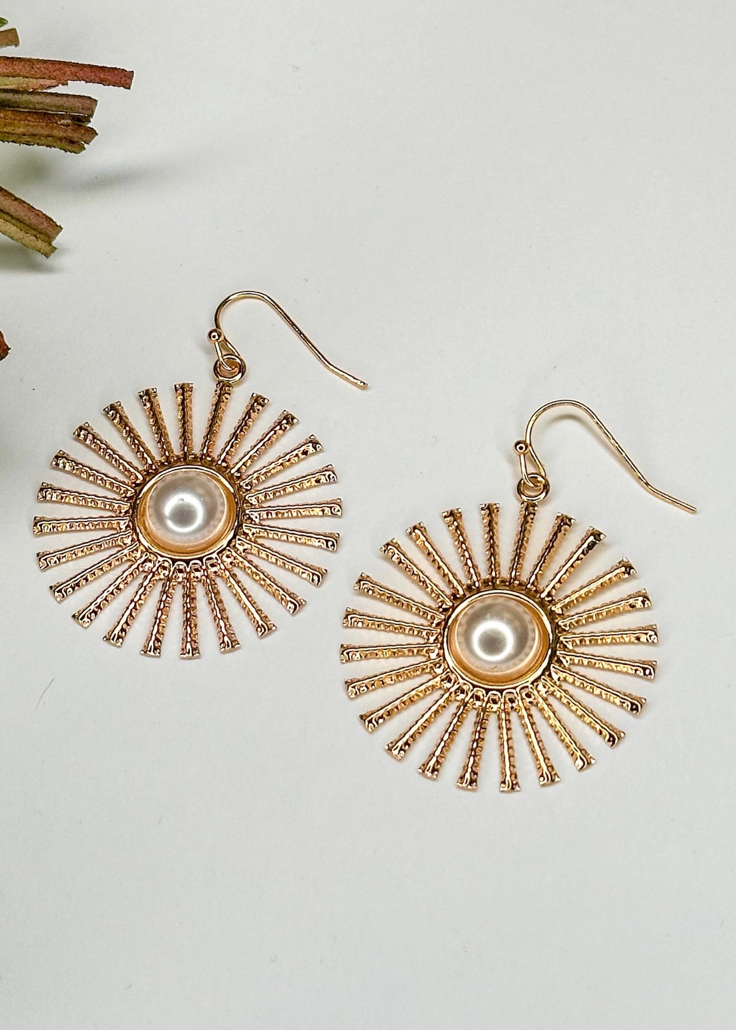 Pearl Sunburst Earrings