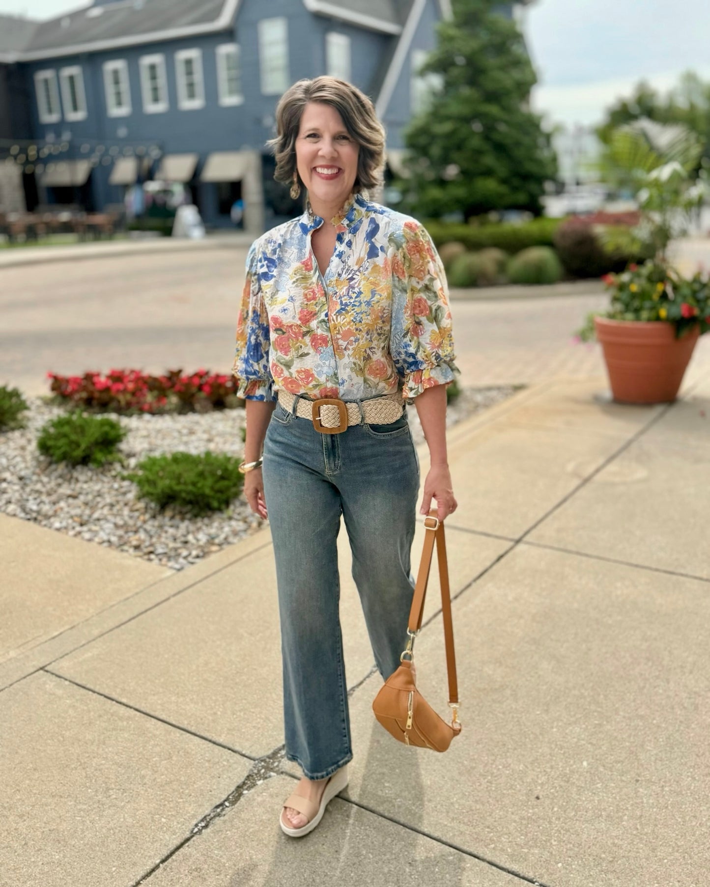 Stretchy Belt - Beige Woven