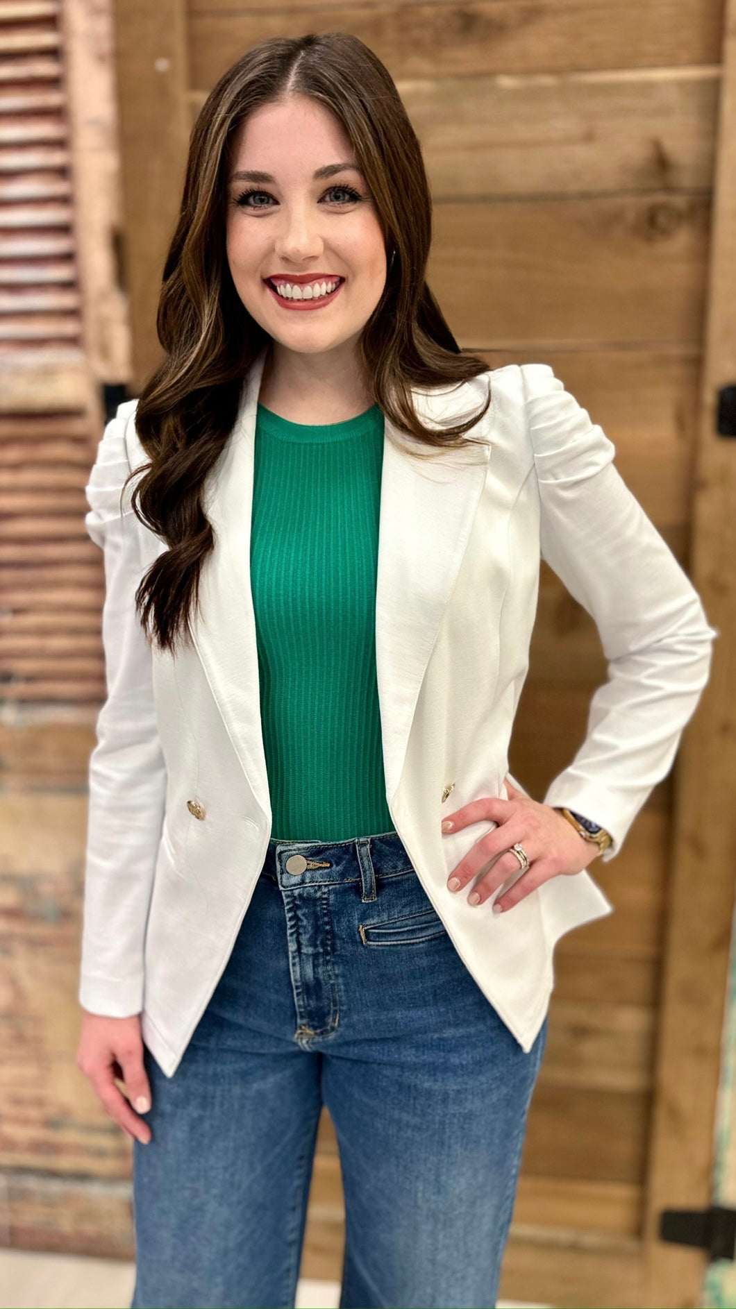 Emily McCarthy Bradshaw Blazer - White