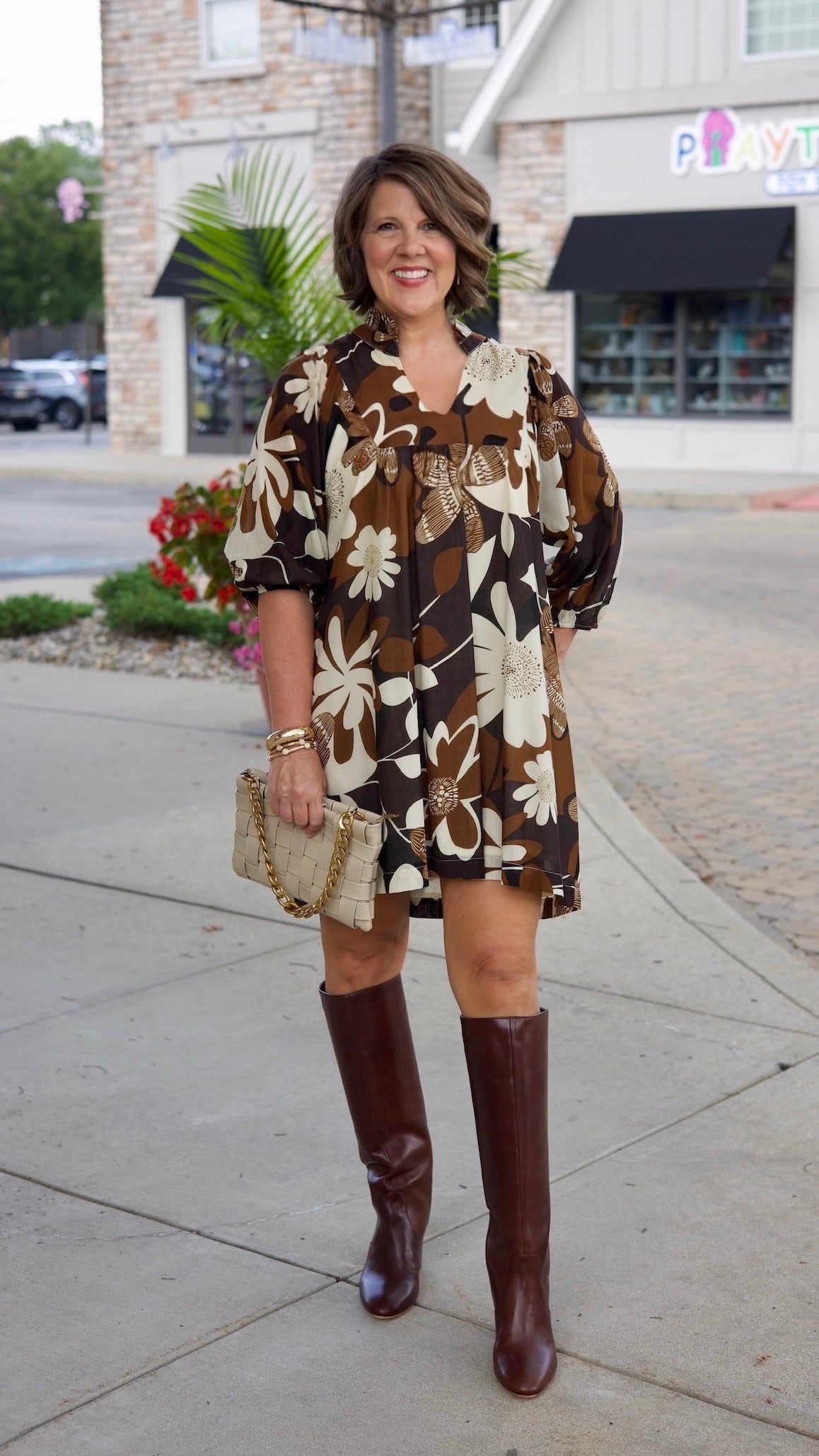 Dreamy Delilah Cotton Dress - Camel