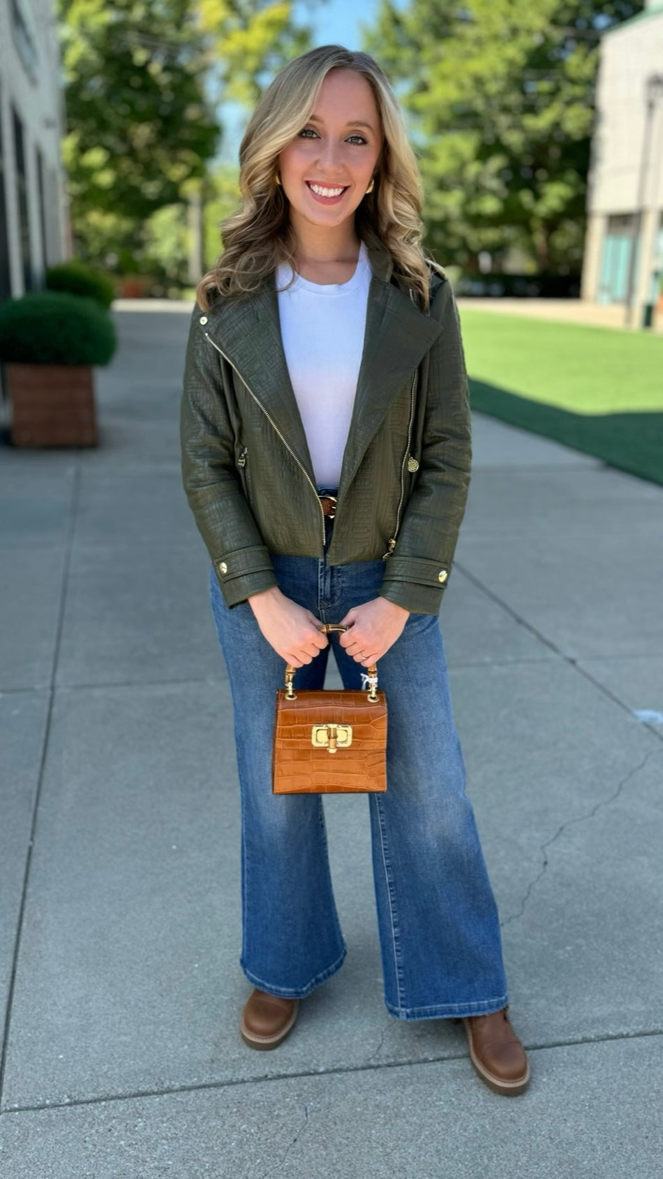 Emily McCarthy Mia Moto Jacket - Olive