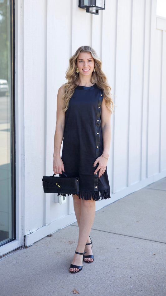 Emily McCarthy Tory Suede Dress - Tap Shoe