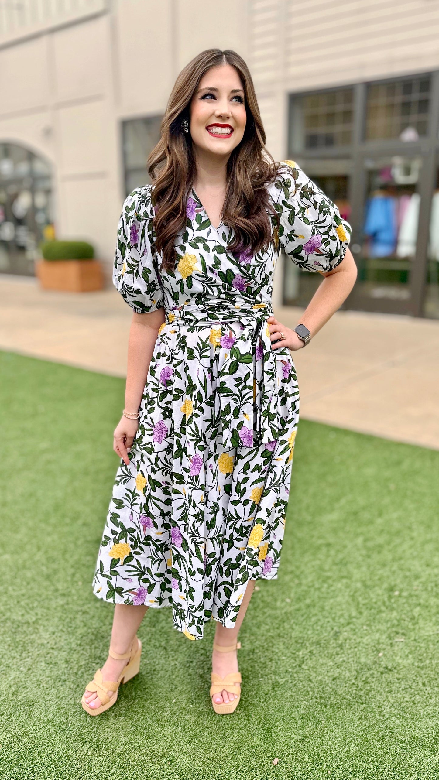 Beyond By Vera Tuscan Gardens Iris Dress