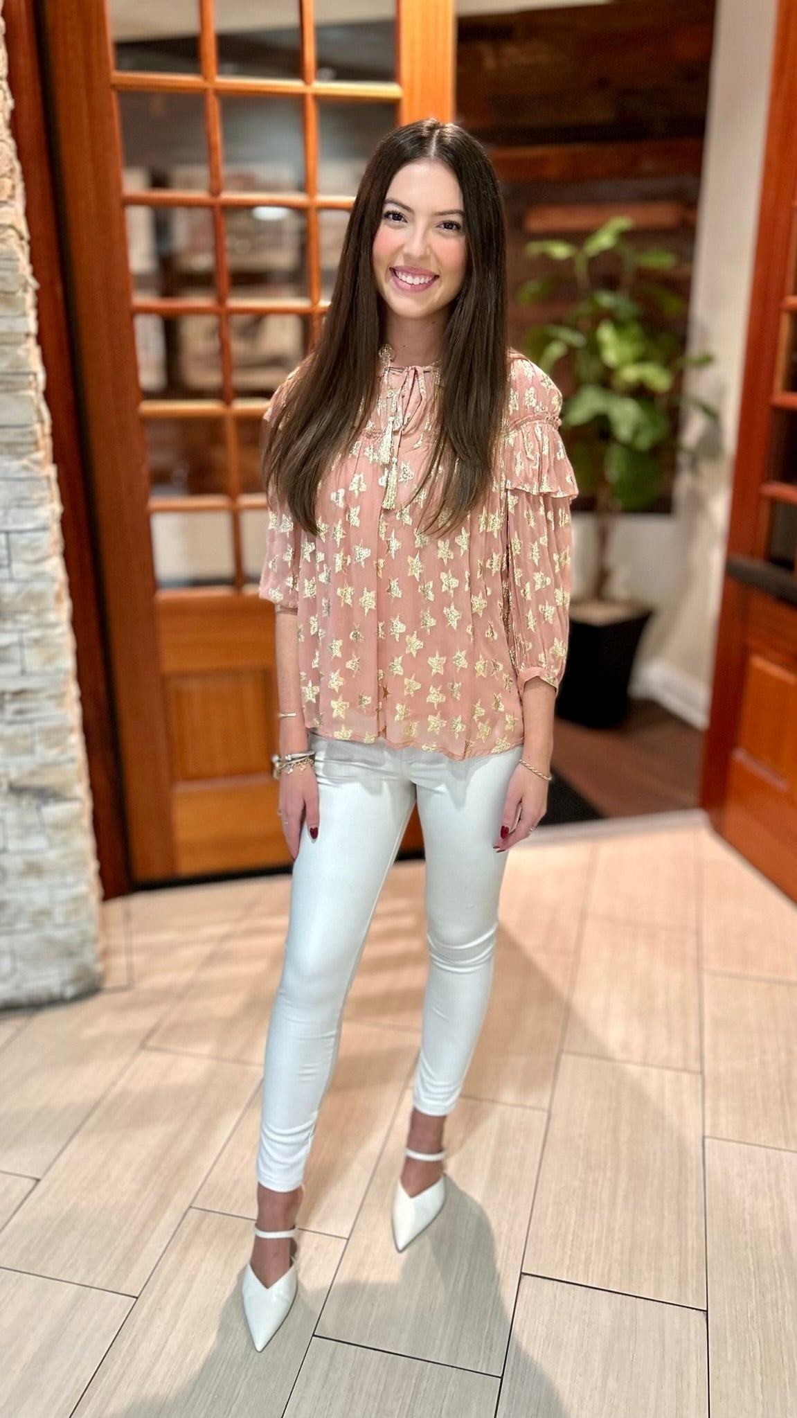 Isle Vanilla Faux Leather Legging