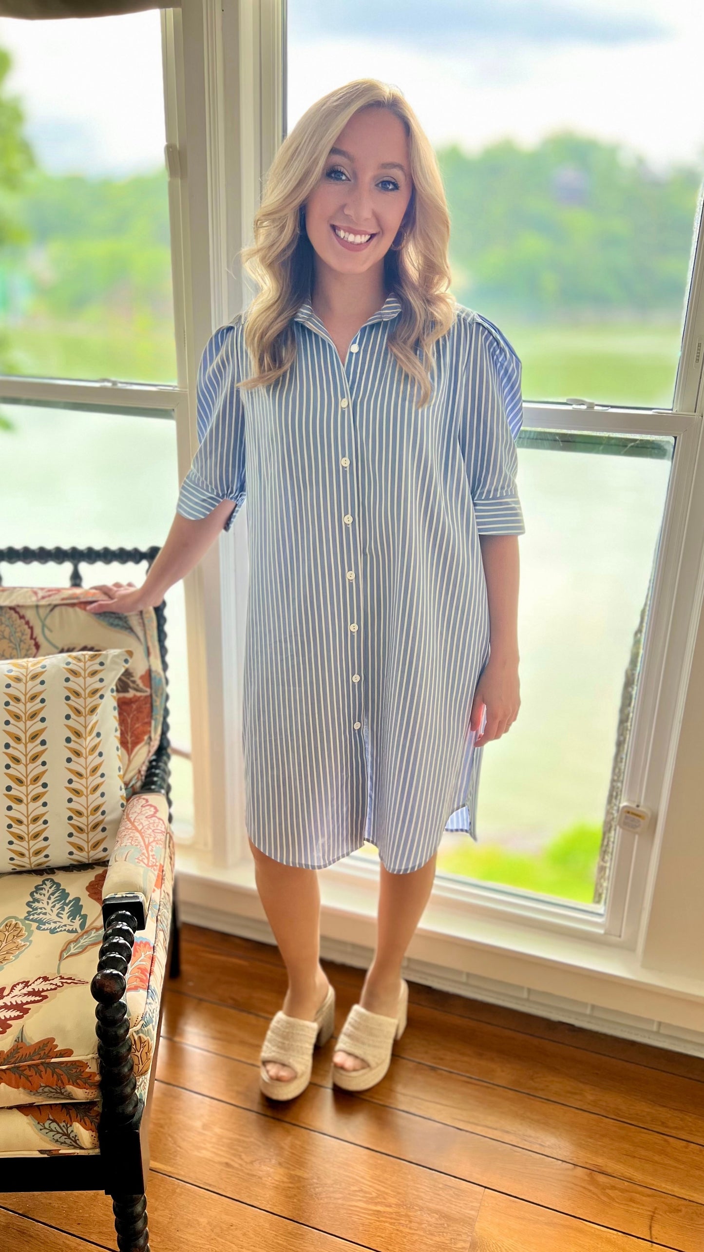 Hayden Denim Stripe Shirt Dress