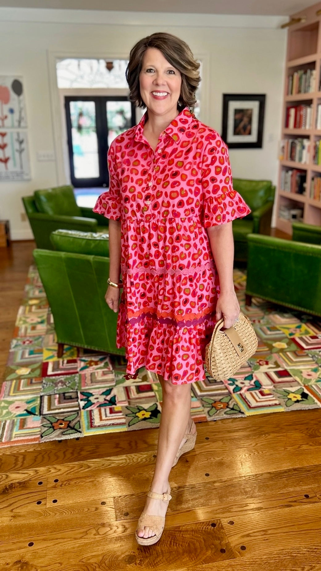Ivy Jane Pink Spotted Leopard Dress