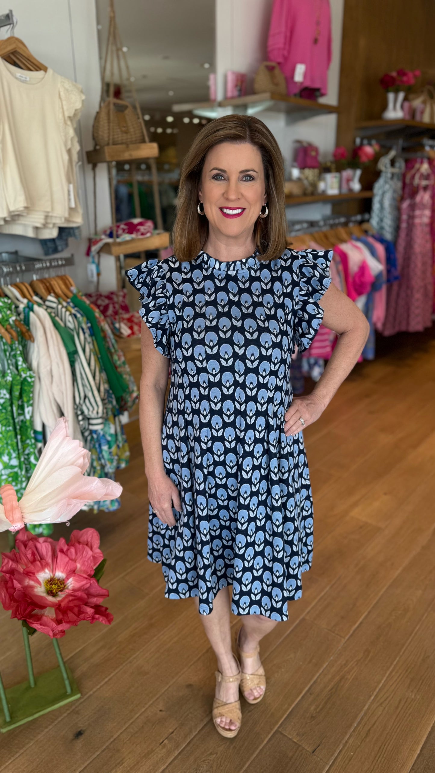 Ivy Jane Knit & Tucked Dress - Tulip