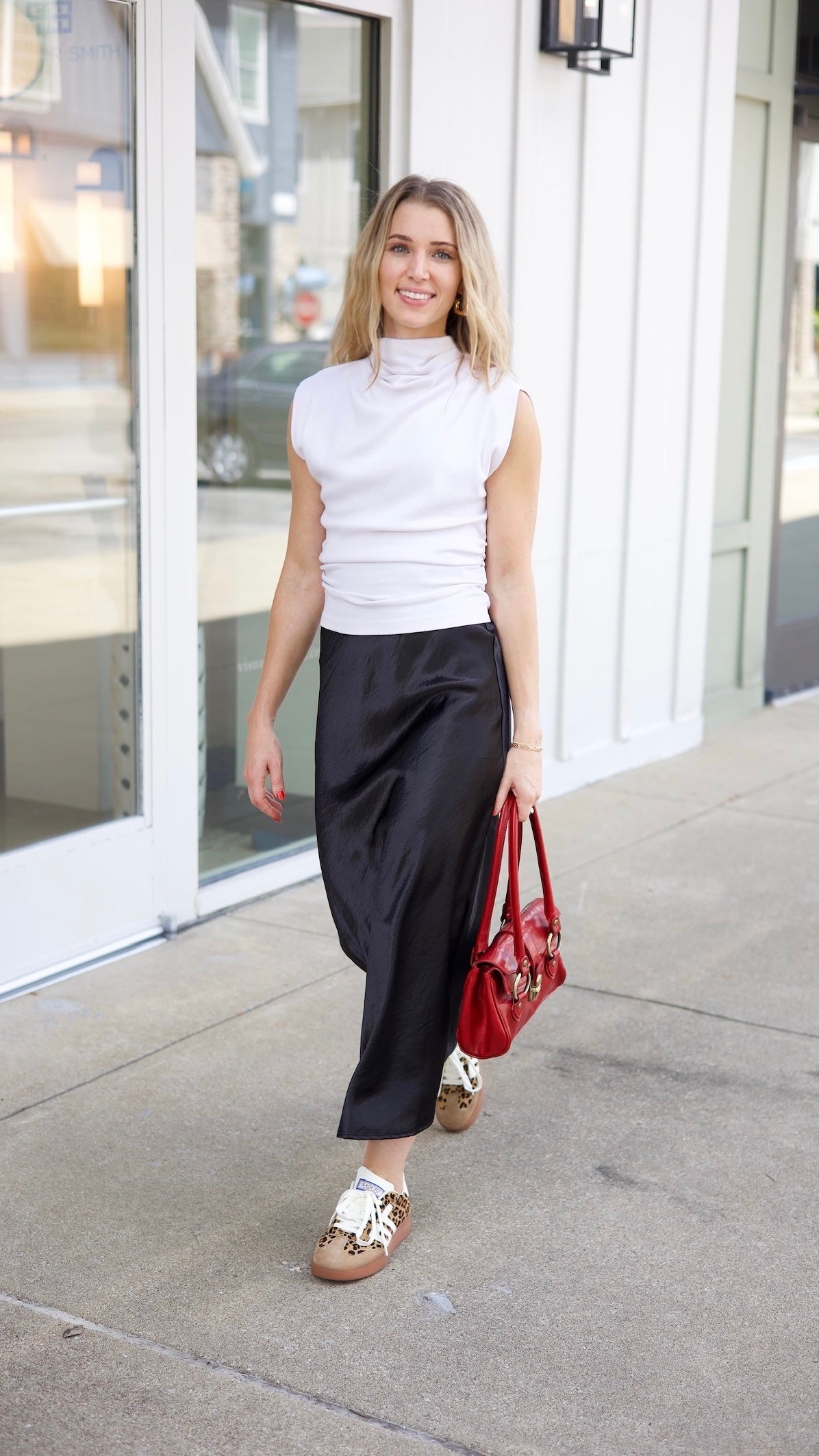 Sierra Satin Long Skirt - Black