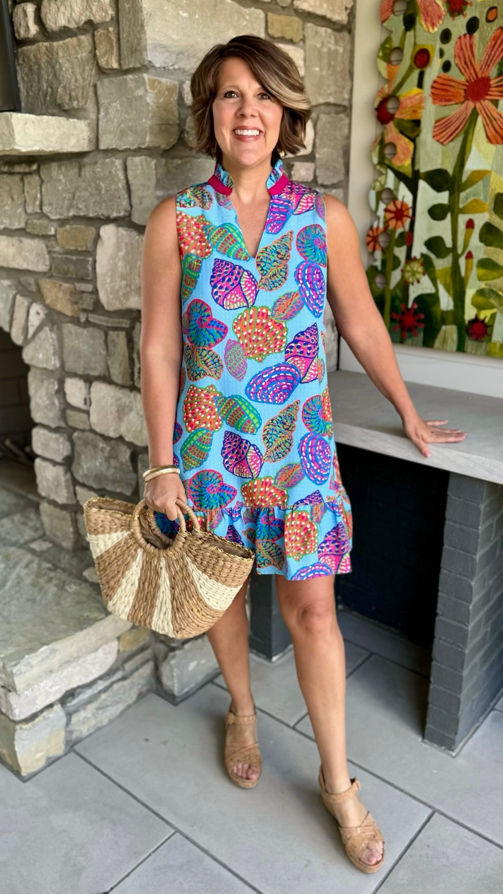 Sofia Seashell Sleeveless Dress