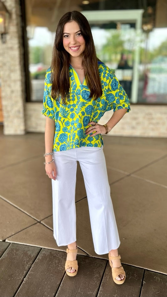 Lysse Erin Wide Leg Denim Pant - White