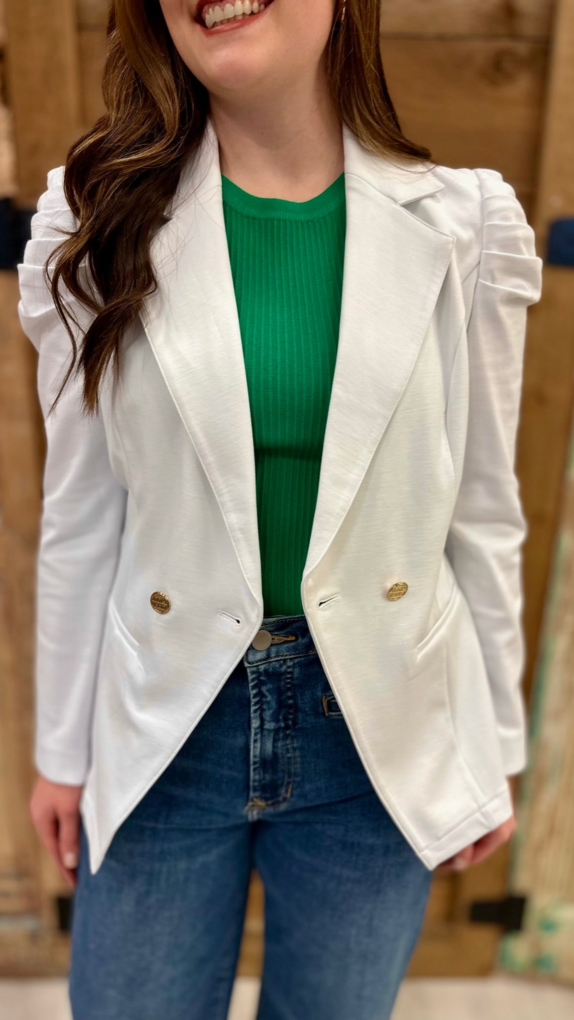 Emily McCarthy Bradshaw Blazer - White