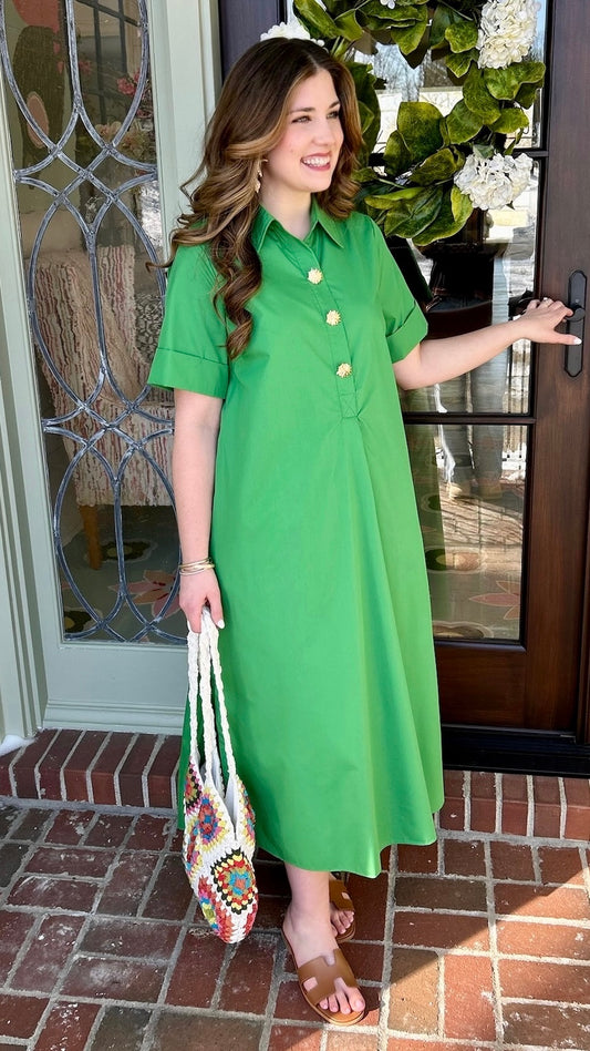 Makenna Midi Dress - Green