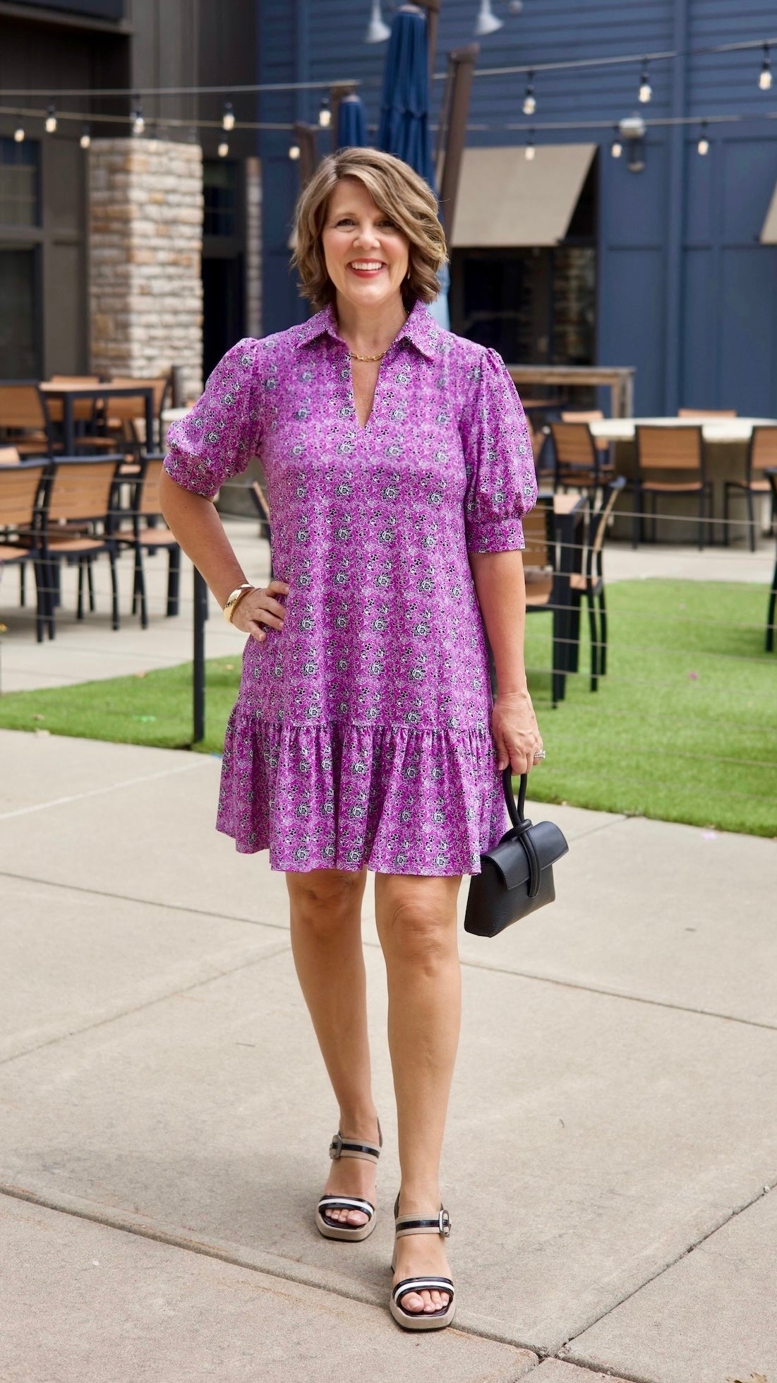 Jude Connally Tierney Melody Ditsy Amethyst Dress