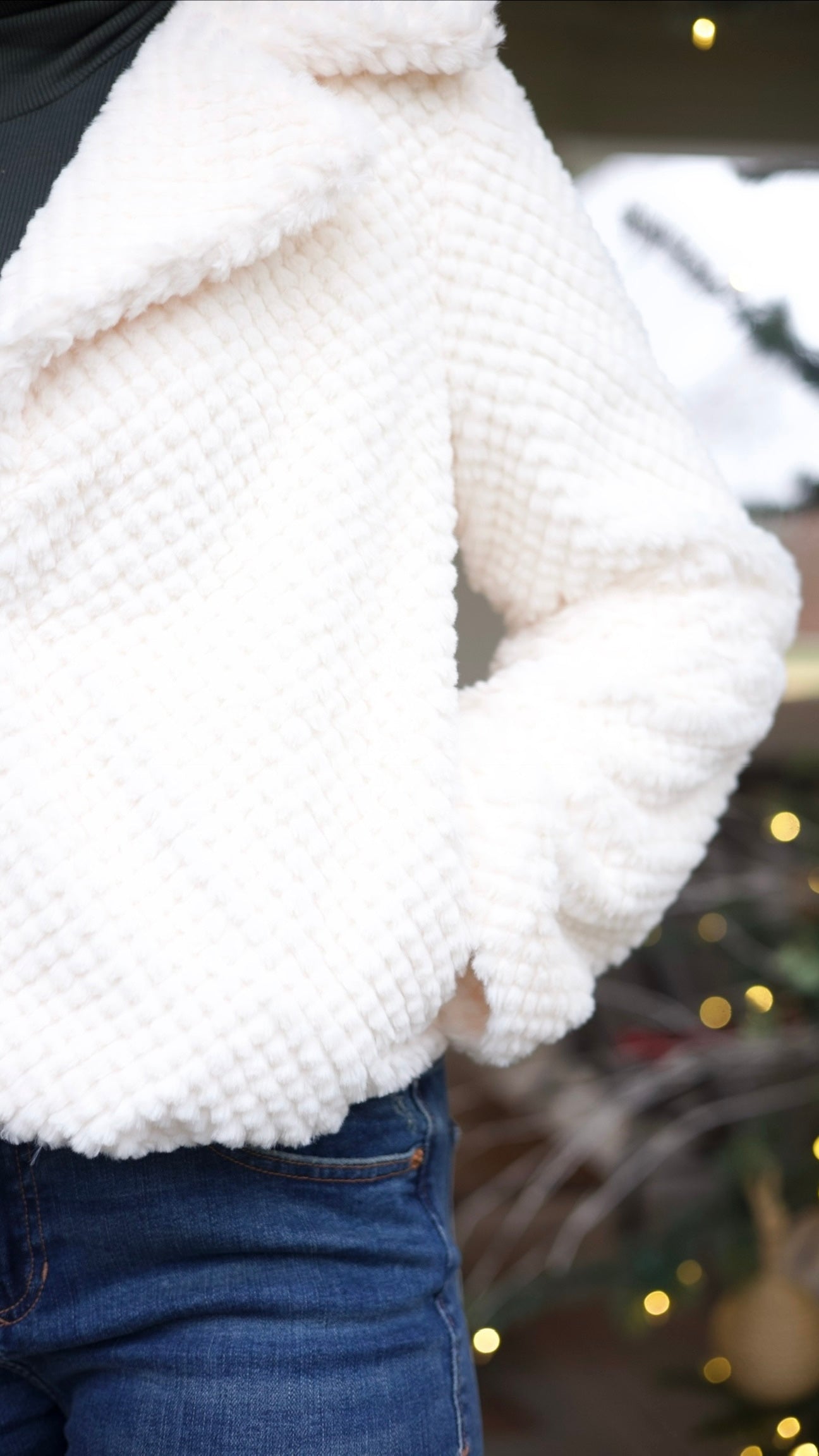 Evelyn Faux Fur Coat - Ivory