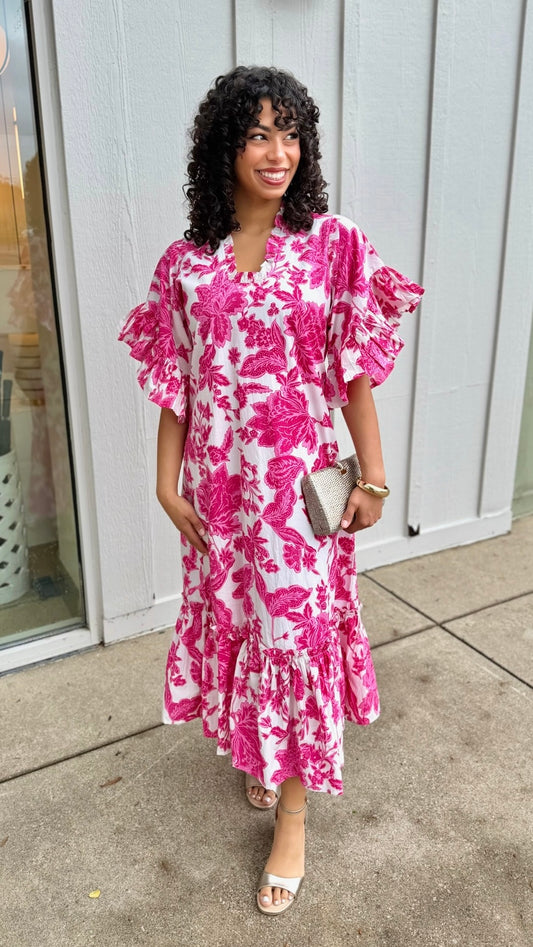 Soleil Dress - Pink Gordes
