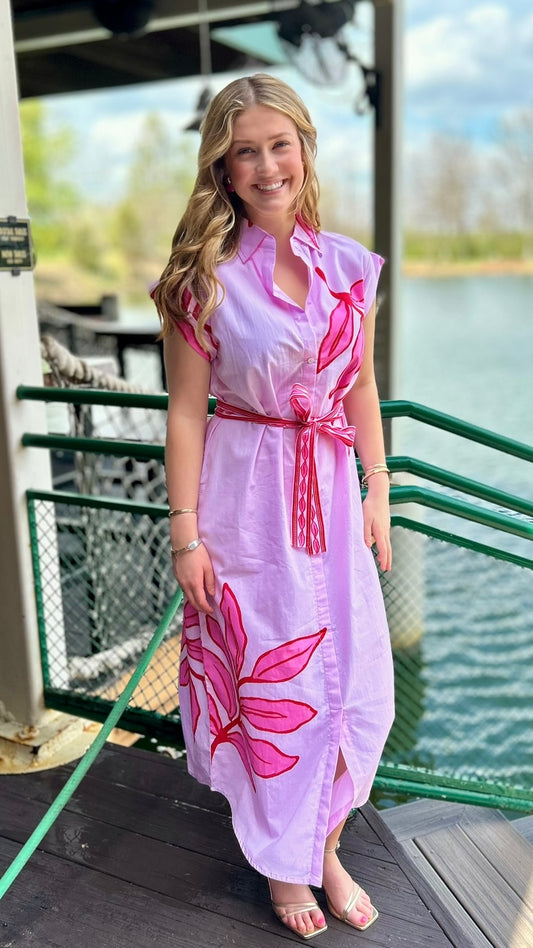 Paige Dress - Pink Elephant