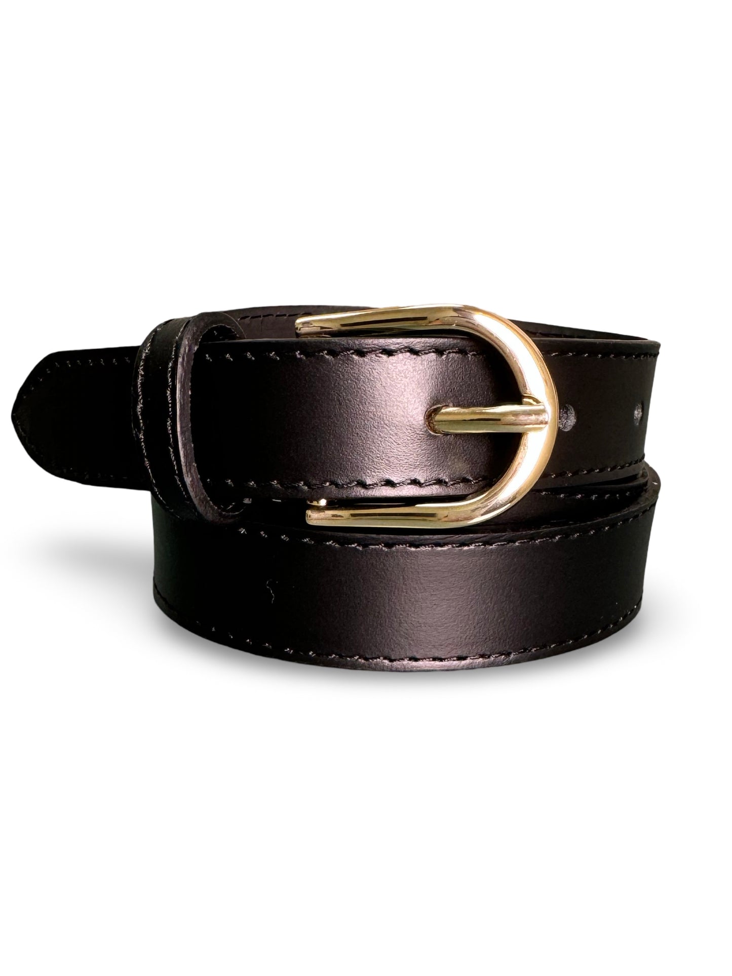 Black Skinny Leather Belt