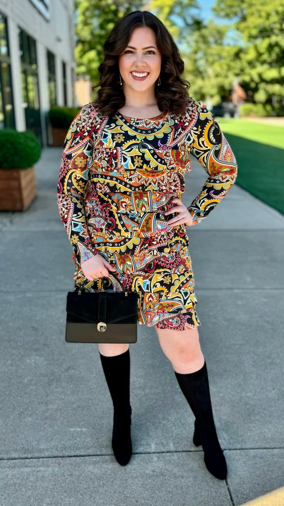 Isle La Dee Da Long Sleeve Cha Cha Dress