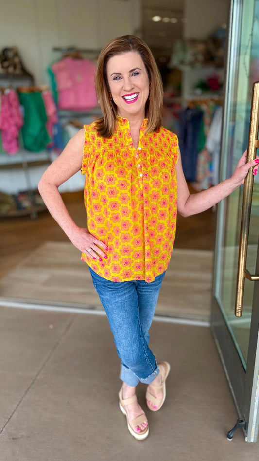 Ivy Jane Poppy Flowers Sleeveless Blouse