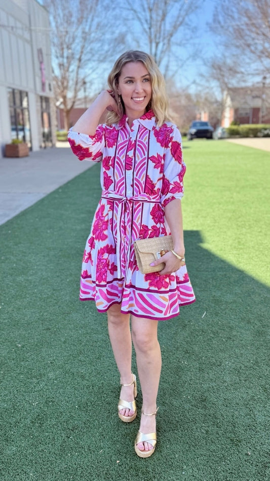 Selena Dress - Pink Lotus