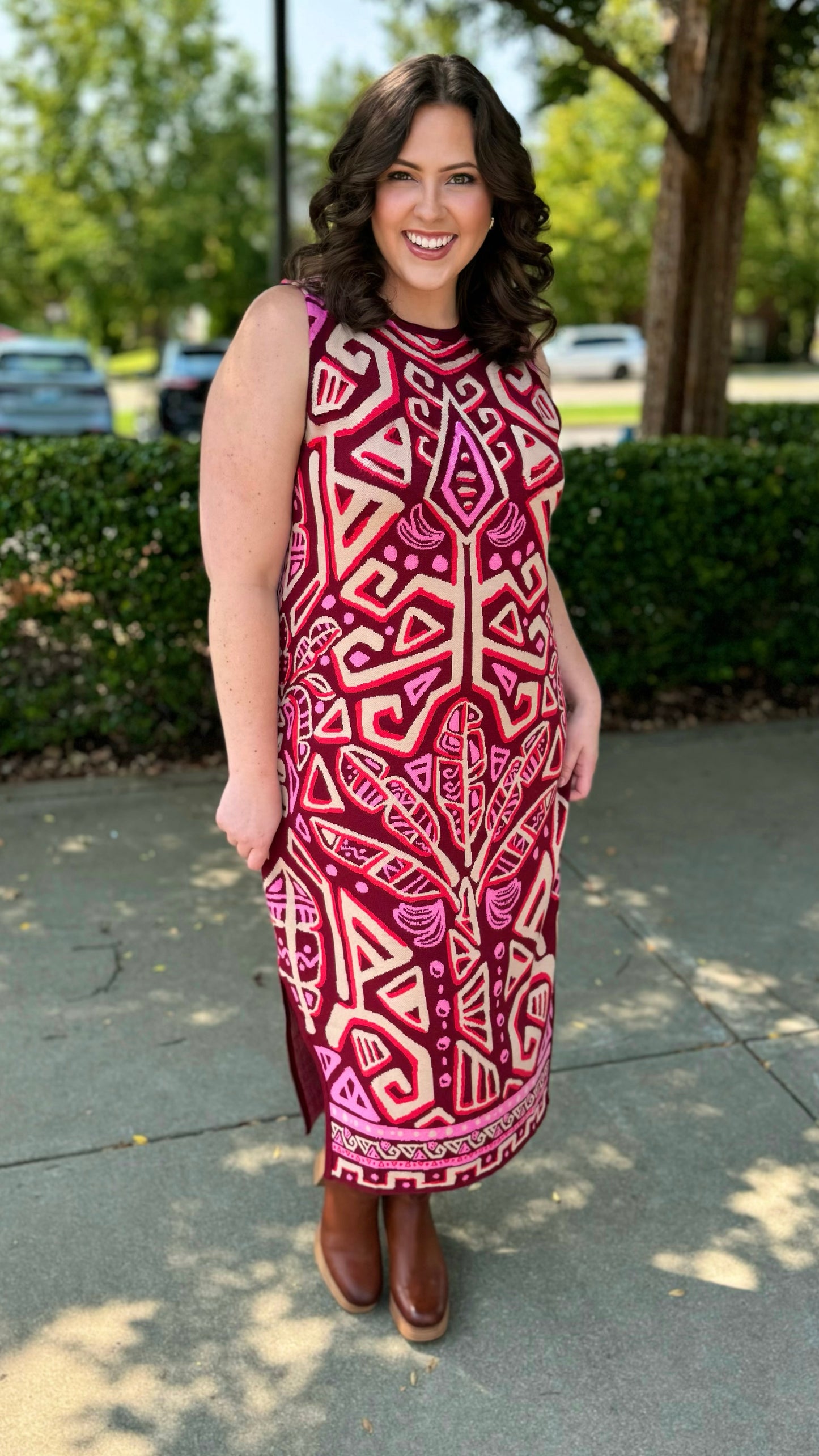 Emily McCarthy Simone Sweater Dress - Palm