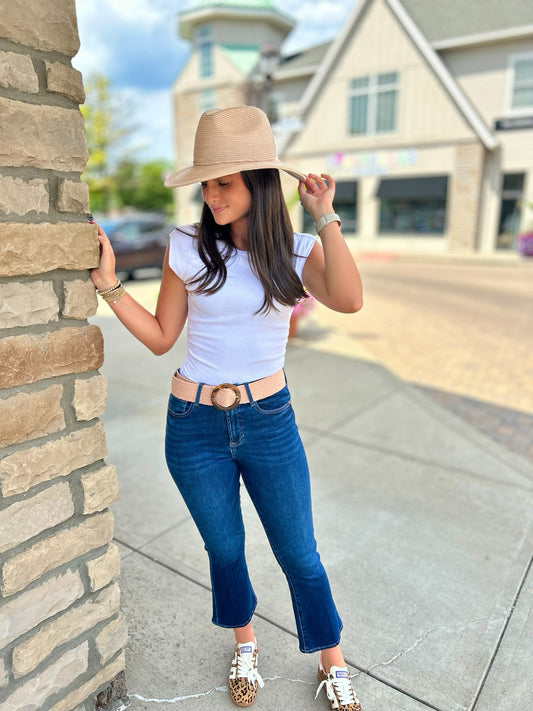 Stretchy Belt- Pink Woven