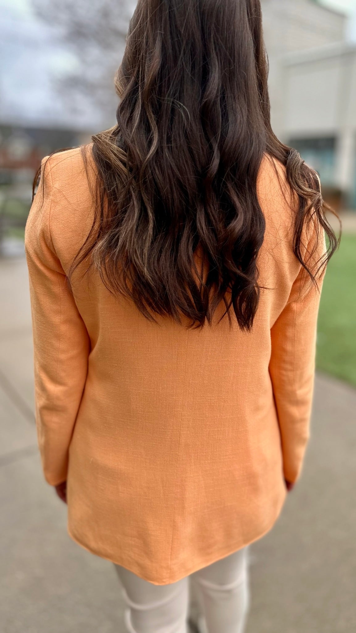 Peachy Linen Blazer